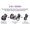 APEXEL Camera Lens Kit Wide-Angle Macro for Smartphones