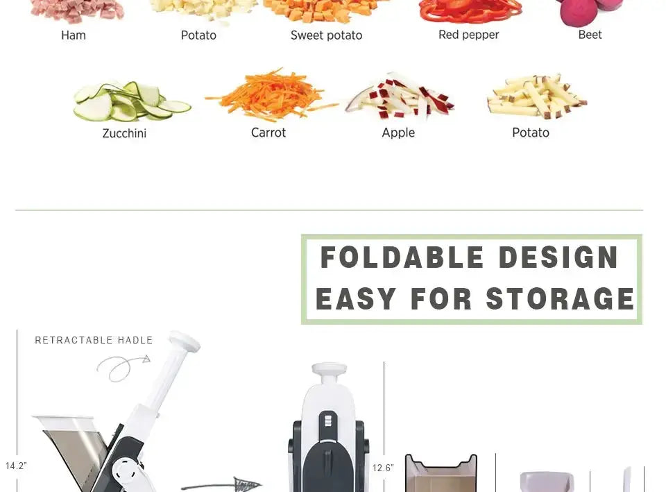 Vegetable Cutter Food Chopper Dicer JS001 Stainless Steel - OurLum.com