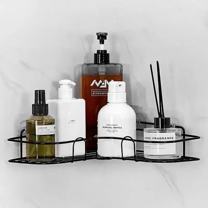 Non Perforated Bathroom Triangle Shelf Wall Mounted Storage - OurLum.com