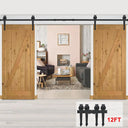 US Sliding Barn Door Hardware Kit 6.6ft 8ft 10ft Heavy Duty