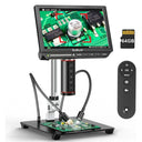 Elikliv EM4K-AF 4K Digital Microscope Autofocus 2000x 8" HDMI Soldering Microscope for Electronic Repair with 10" Stand 64G Card