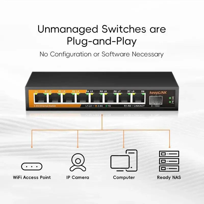 KeepLink Multi Gigabit Ethernet Switch for Fast Networking