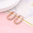 Silver Plated Earrings Rose Gold