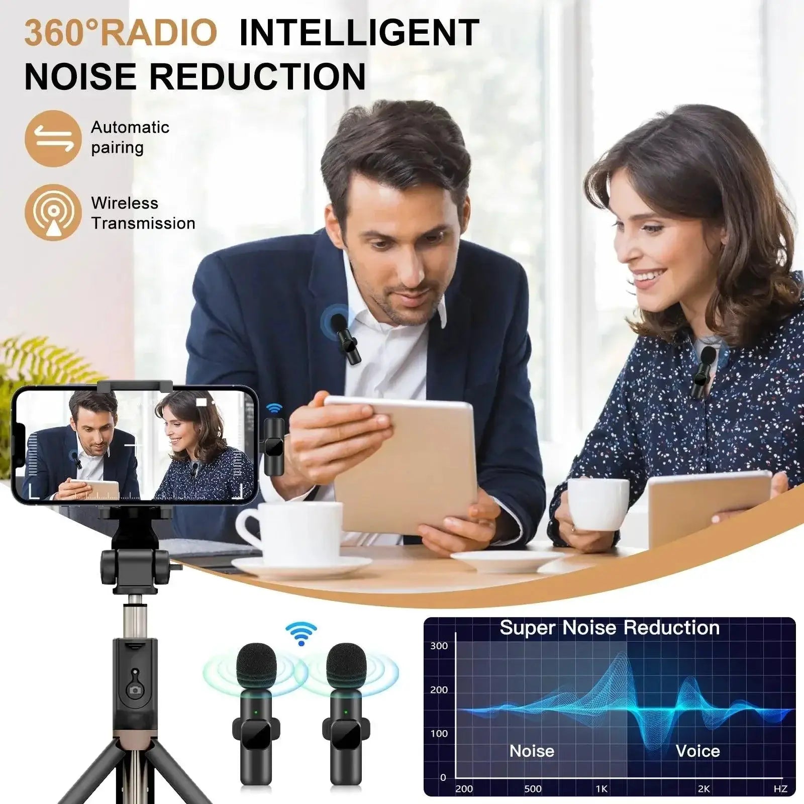 Wireless Lavalier Microphone for Clear Audio in Broadcasts