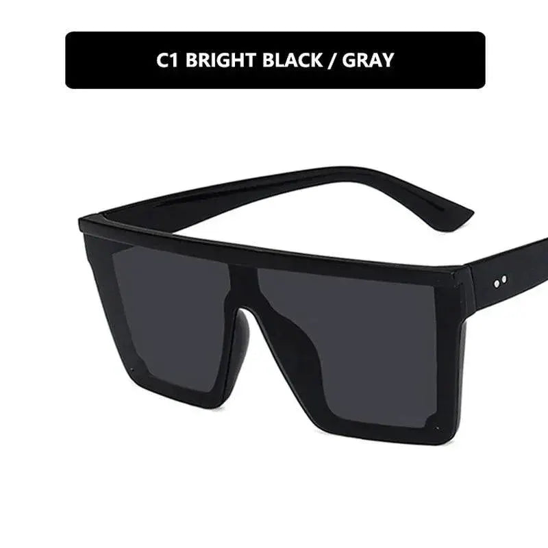 Unisex Vintage Flat Top Sunglasses UV400 Protection