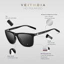 Unisex Retro Polarized Sunglasses with Aluminum TR90 Frame