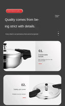 Pressure Cooker Induction Compatible Pot 18cm Stainless Steel