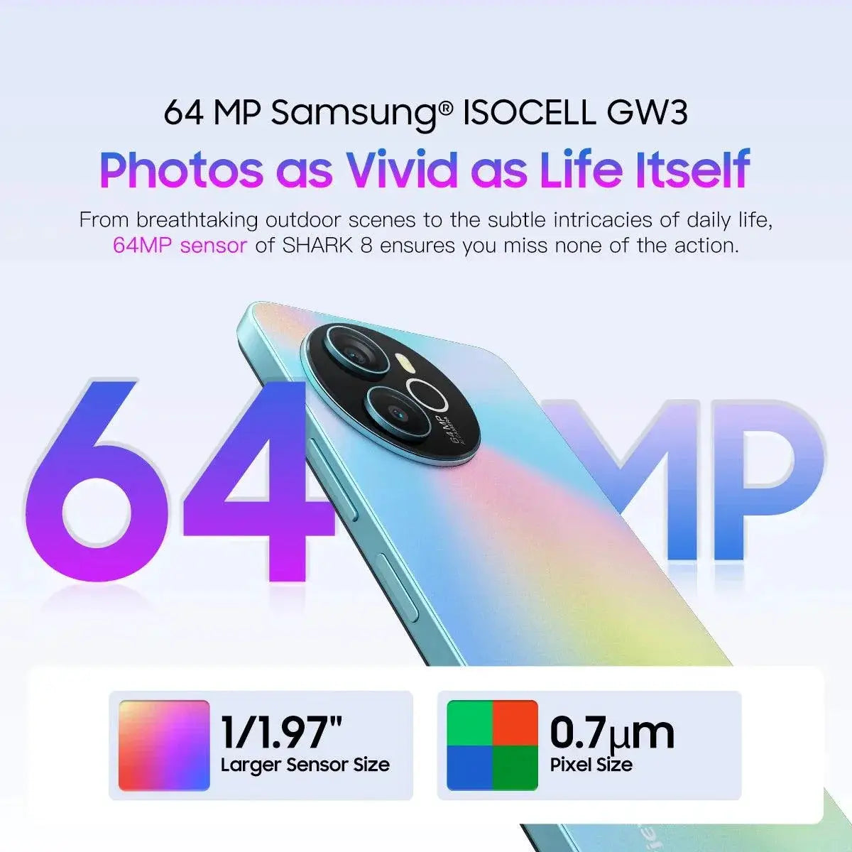 Shark 8 Smartphone With 64MP Camera And 5000mAh Battery