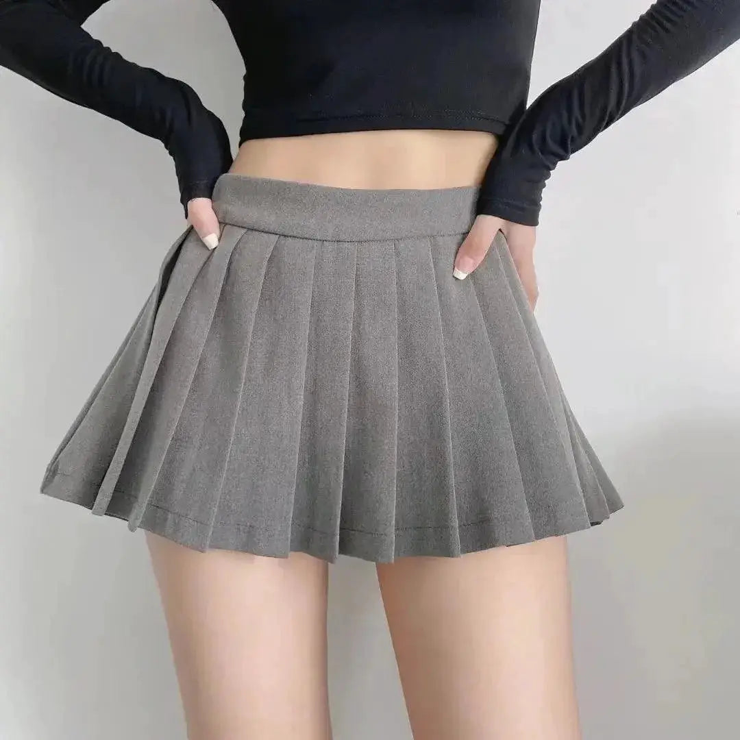 Vintage Pleated Mini Skirt Korean Tennis Fashionista Style