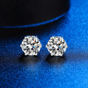 Moissanite Stud Earrings in Sterling Silver