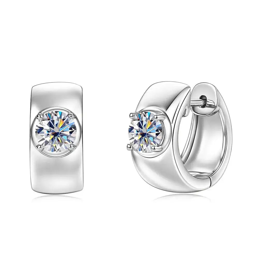 Luxury Gold Moissanite Hoops — product image 10