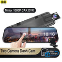 Mirror Dash Cam - Front Rear Dual Lens 9 Inch
