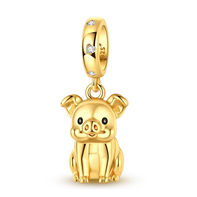 Sparkling Gold Plated Camera Charm