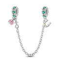 Silver Plated Dangle Charm Beads