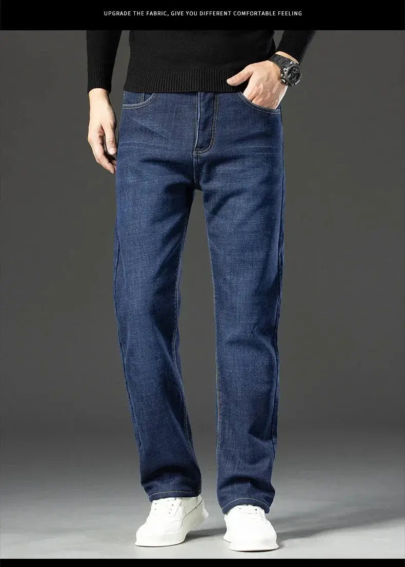 Warm Fleece Jeans for Cold Office Wear — product view 14