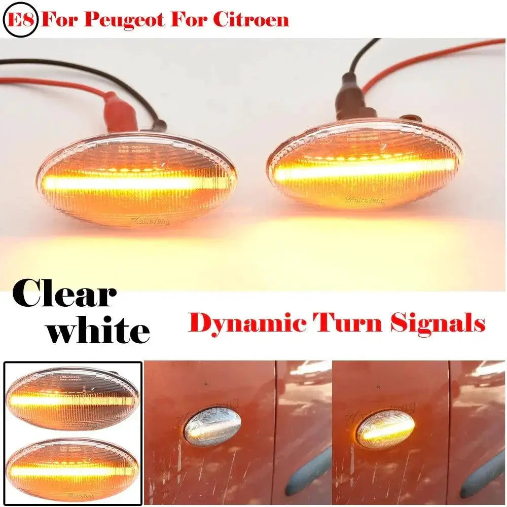 Led Dynamic Turn Signal Side Marker Pair Peugeot Citroen