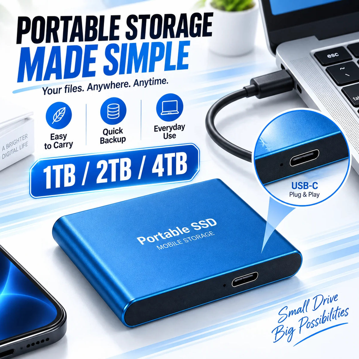 Compact Laptop Solid State Storage