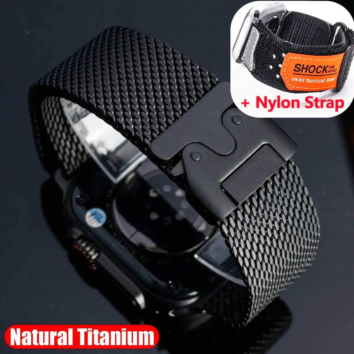 Official Titanium Milanese Loop Band for Apple Watch Bands — product view 9