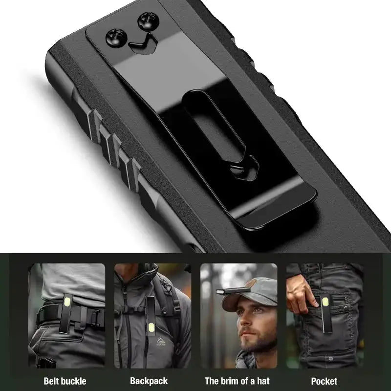 Security Flashing Work Light Warning Light Strong Light Mini Portable Outdoor Maintenance Emergency EDC Flashlight Knife Cap Cli