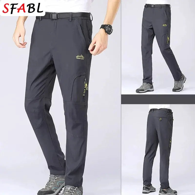 Summer Thin Quick Dry Mens Pants for Camping Hiking Trekking