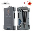 Badge Card Holder Carbon Fiber Wallet For Men Slim Design