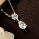 Pear Teardrop Moissanite Necklace Women
