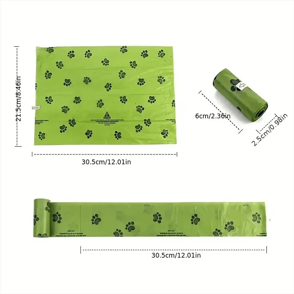 Eco Friendly Biodegradable Dog Waste Bags Leak Proof Outdoor