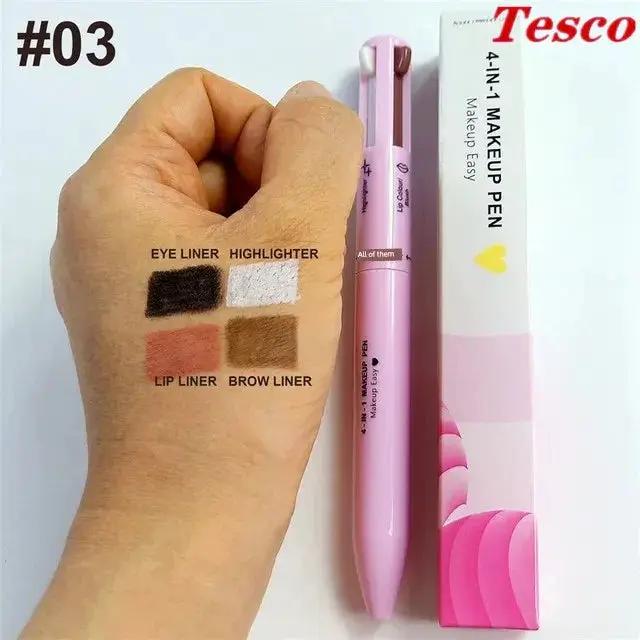 4 In 1 Face Makeup Eyeliner Eyebrow Lip Pen Beauty Color Set