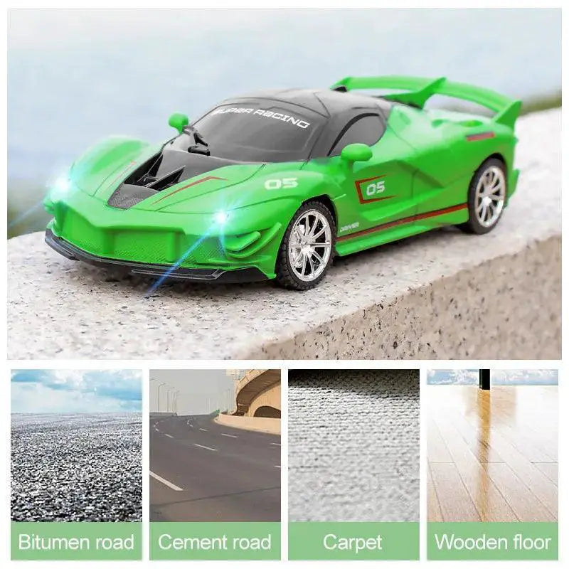 RC Car LED Light Remote Control High Speed Racing Toy
