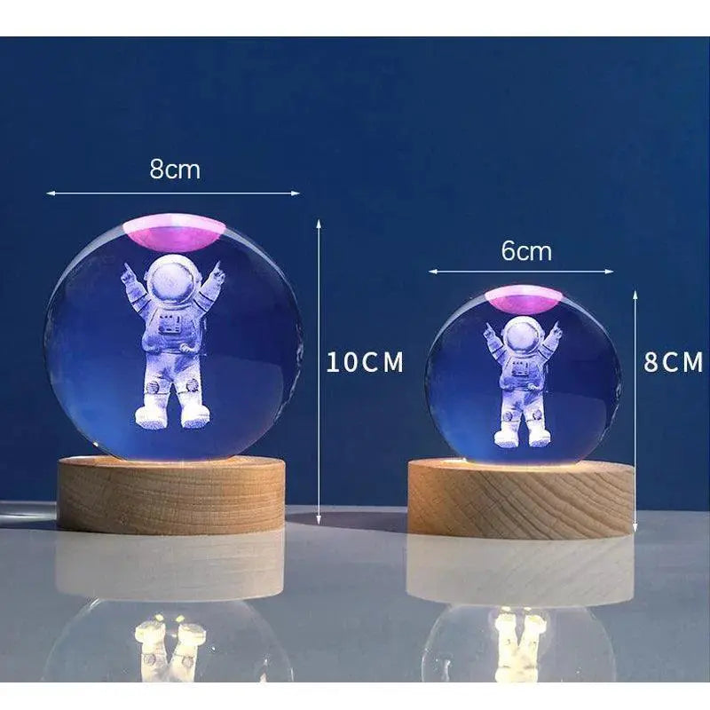 Valentines Day Galaxy Crystal Ball Led Night Light Gift
