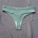 3 Pcs Seamless Ladies Ribbed Cotton Thong Set for Comfort