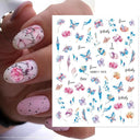 Succulent Blossom Nail Art Decals Blooming 3D Beauty Kit