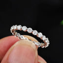 Moissanite Wedding Ring Silver