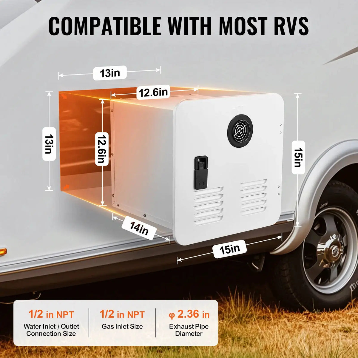 SucceBuy RV Tankless Water Heater for RV Showers — product view 6