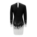 Chic Snowflake Bodycon Dress for Christmas Celebrations