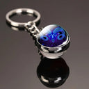 Zodiac Glass Ball Keychain Stylish Astrology Accessory