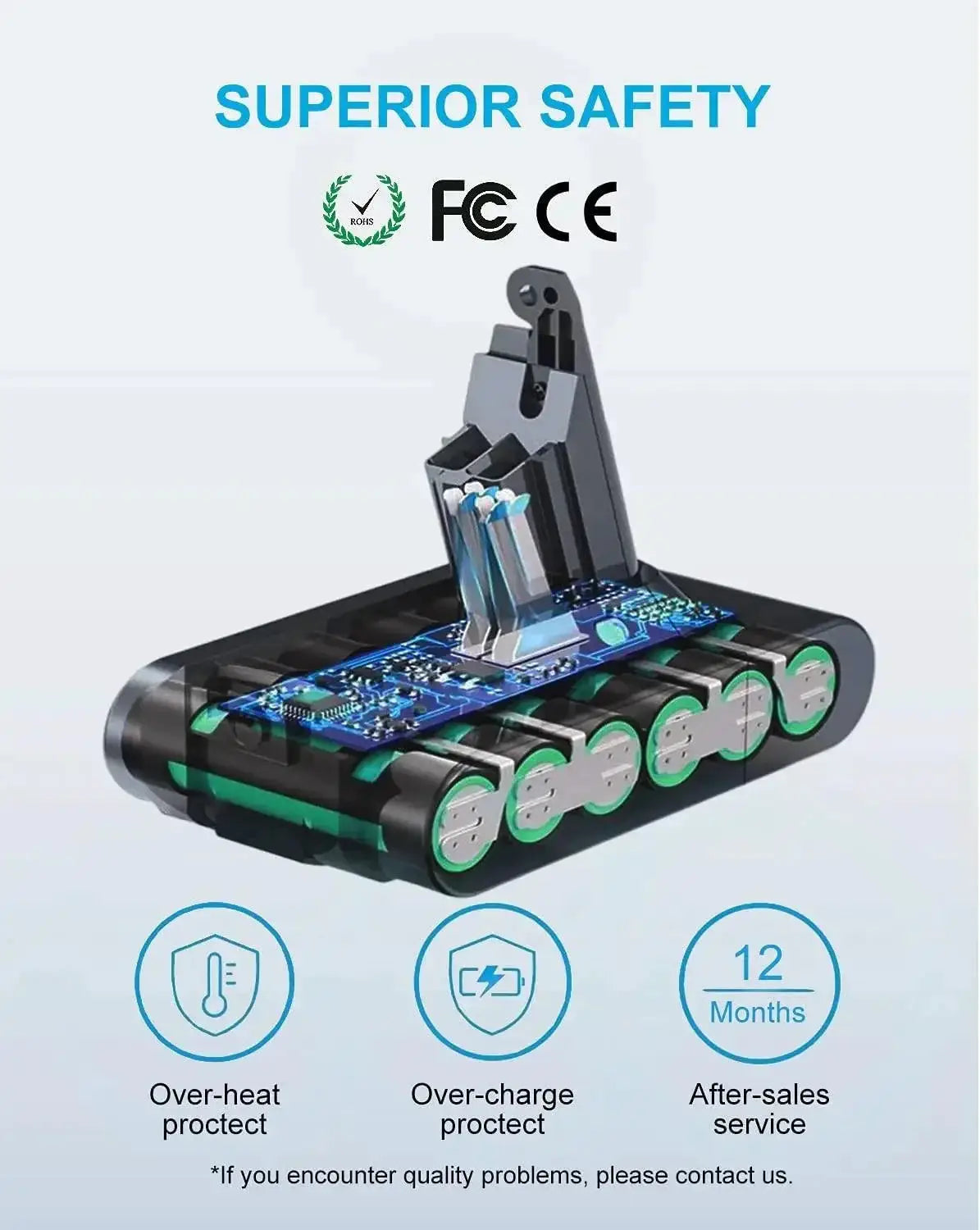 Bonacell High Capacity Battery for Dyson Vacuum Cleaners