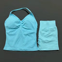 Women Seamless Yoga Set With Tummy Control Shorts