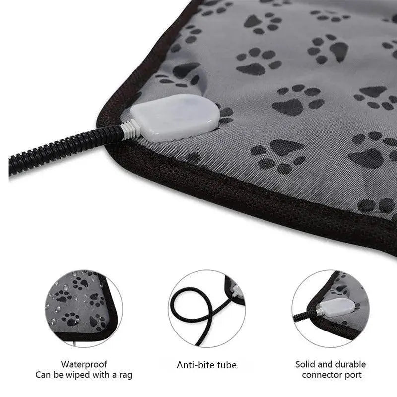 Heated Pet Pad With Adjustable Temperature Waterproof Wire