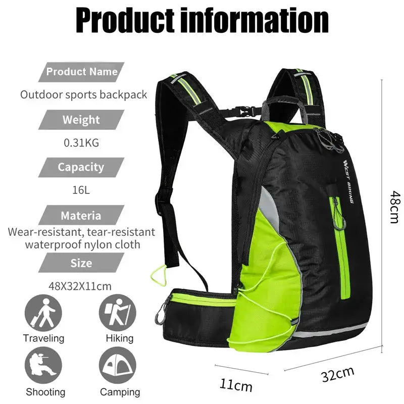 West Biking Ultralight Hydration Backpack for Edition AA — product view 10