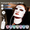 Silicone LED Mask for Face and Neck with 7 Colors Photon Therapy Glow Up