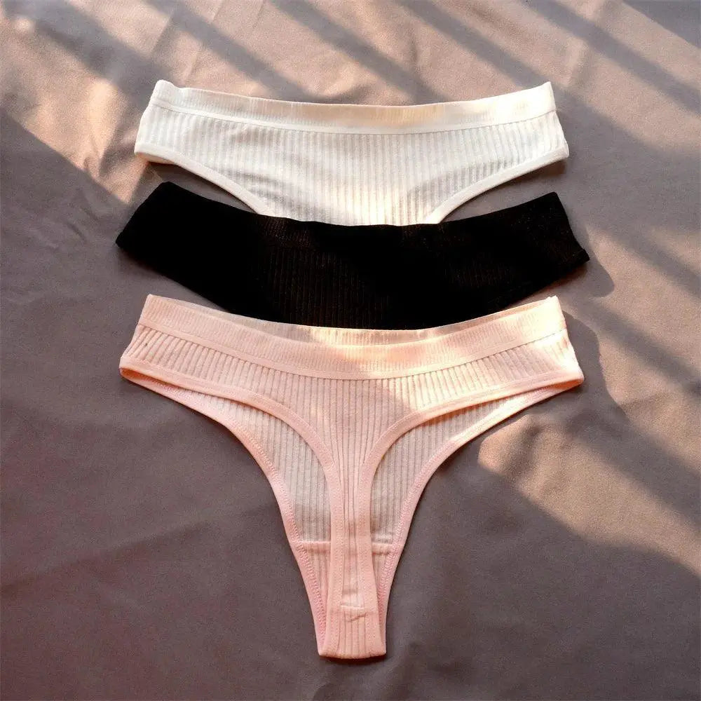 Cotton Seamless Thongs Comfort Pack For Women 3 Pack