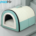 Cozy Waterproof Dog Bed: Foldable Portable Eco-Friendly Cave