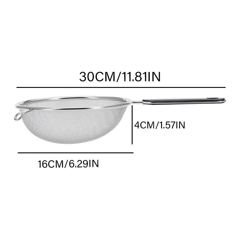 Ergonomic Kitchen Strainer for Christmas Recipes - Inch with — product view 6