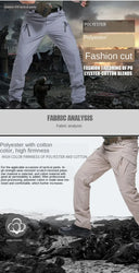 Mens Tactical Pants: Multiple Pocket Elasticity 5XL