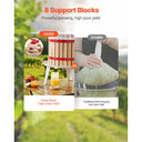 SucceBuy Fruit Wine Press Solid Wood Basket with Blocks Heavy