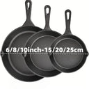Cast Iron Skillet Set ( Inch) Pre-Seasoned, Heavy-Duty Pans for