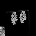 Zircon Leaf Earrings for Women Sparkle