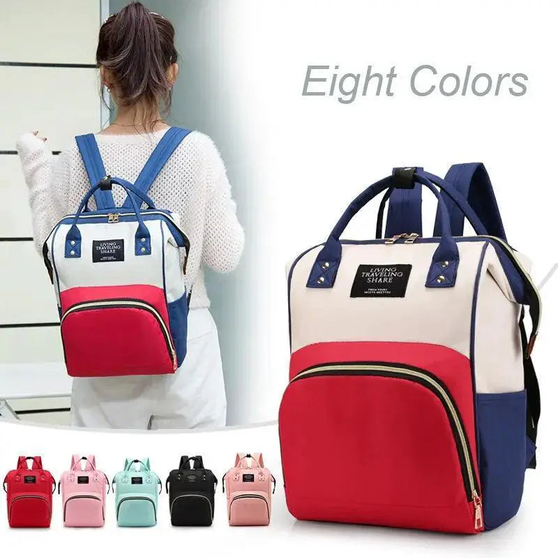 Versatile Waterproof Diaper Backpack For Moms Large Capacity