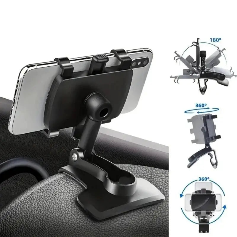 Universal Multi-Function Car Mobile Phone Holder Dashboard GPS Mobile Phone Holder Clip 360 Degree Rotatable Car Accessories
